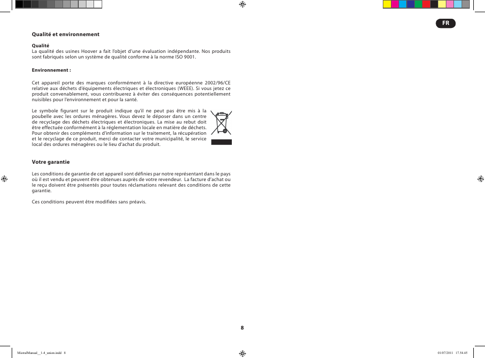 Hoover MISTRAL-TMI1815 019 User Manual | Page 10 / 71