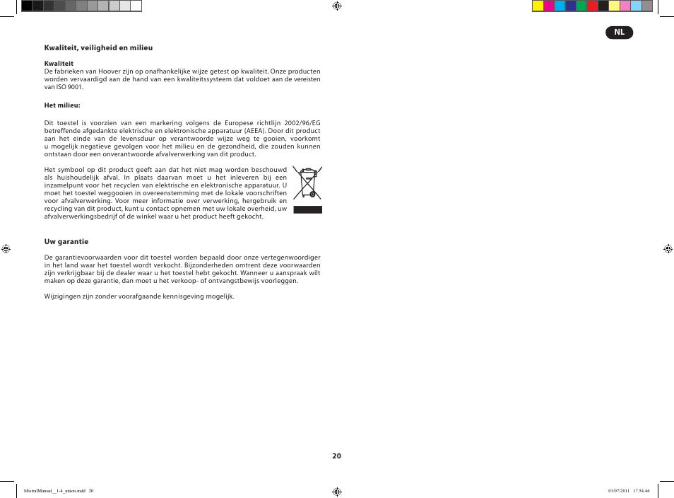 Hoover MISTRAL-TMI1815 019 User Manual | Page 22 / 71