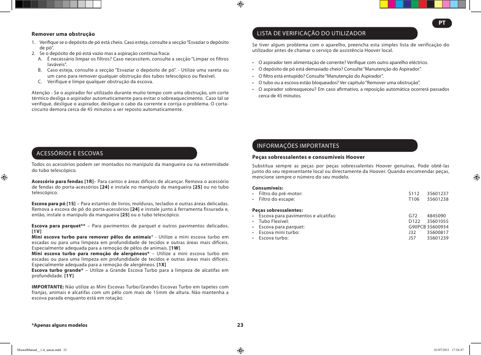 Hoover MISTRAL-TMI1815 019 User Manual | Page 25 / 71