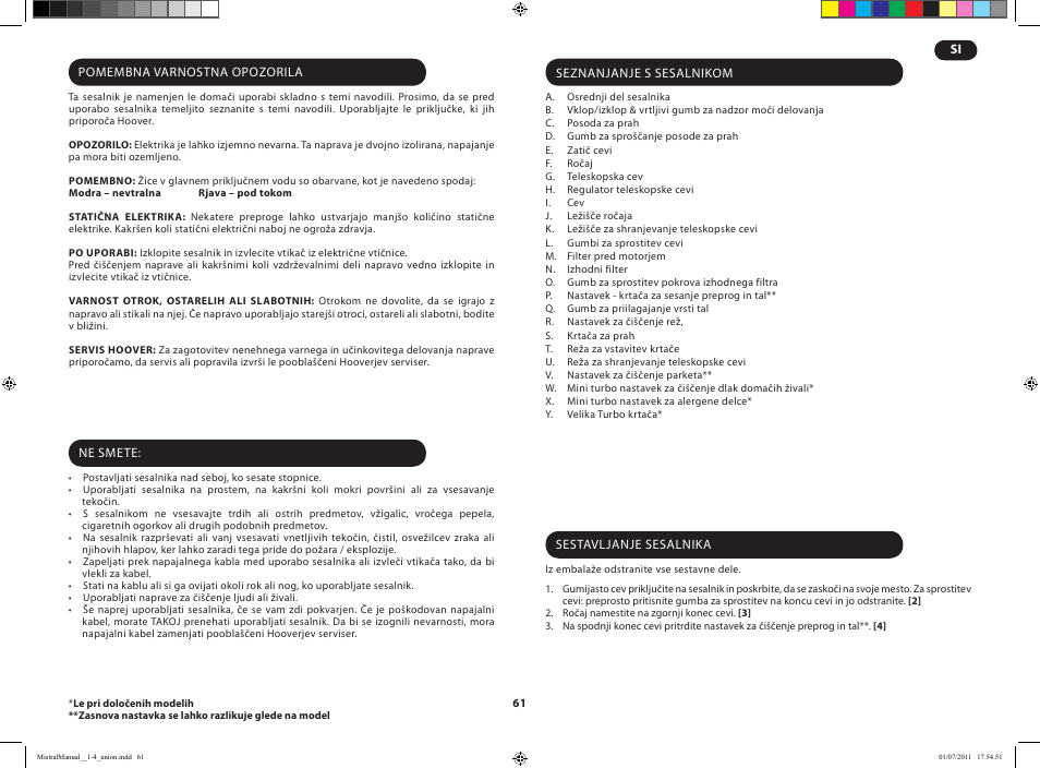Hoover MISTRAL-TMI1815 019 User Manual | Page 63 / 71