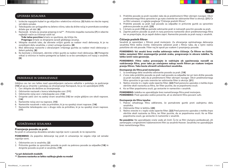 Hoover MISTRAL-TMI1815 019 User Manual | Page 64 / 71