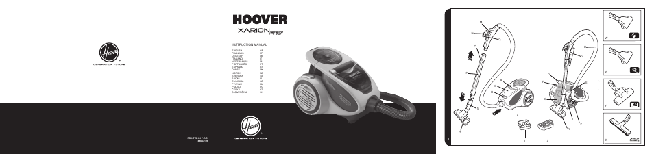 Hoover XARION PRO TXP User Manual | 66 pages