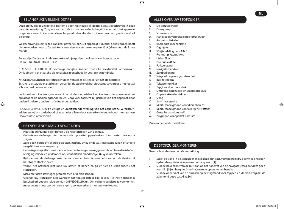 Hoover XARION PRO TXP User Manual | Page 19 / 66