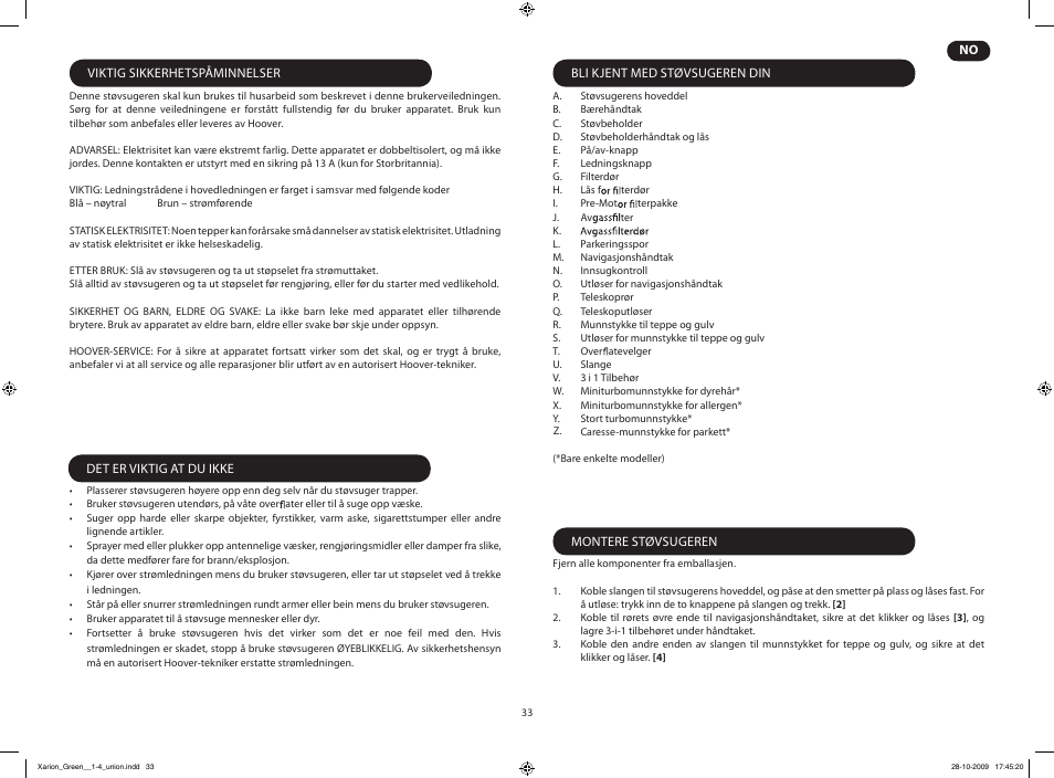 Hoover XARION PRO TXP User Manual | Page 35 / 66