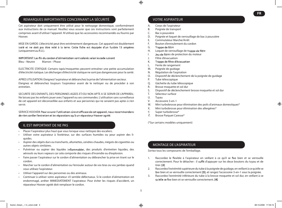 Hoover XARION PRO TXP User Manual | Page 7 / 66