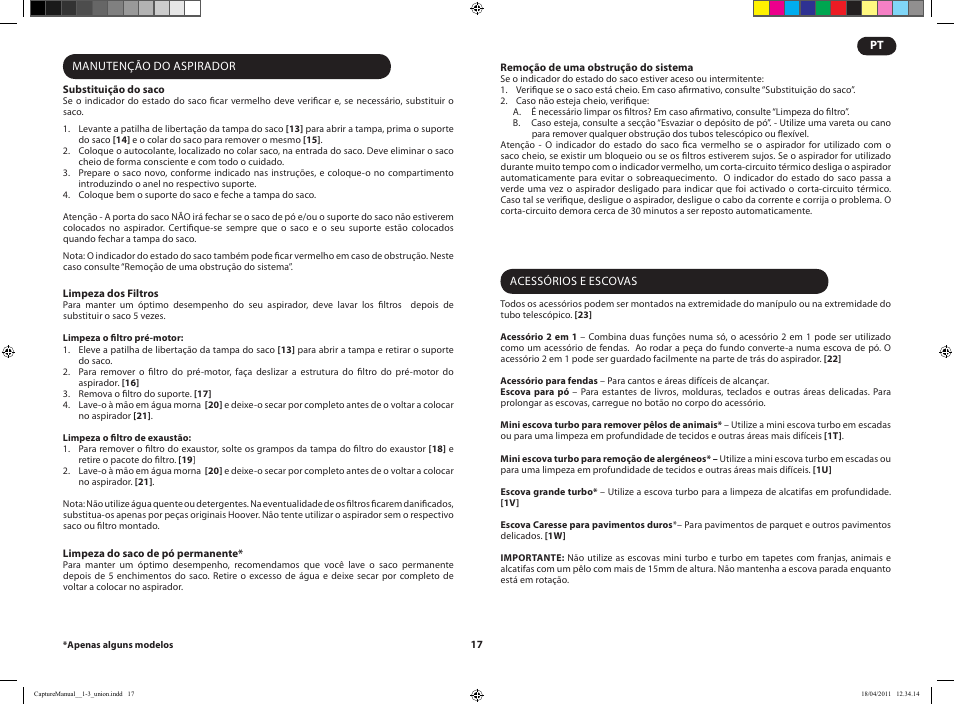 Hoover CAPTURE TCP 2120 019 User Manual | Page 19 / 50