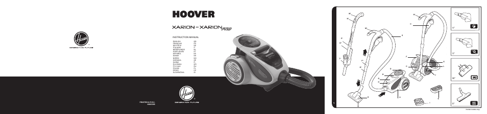 Hoover XARION-XARION PRO TXP 1510 019 User Manual | 66 pages