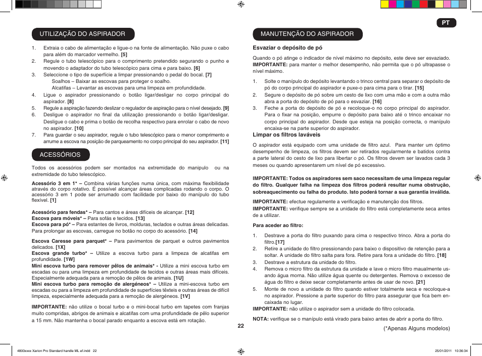 Hoover XARION-XARION PRO TXP 1510 019 User Manual | Page 24 / 66