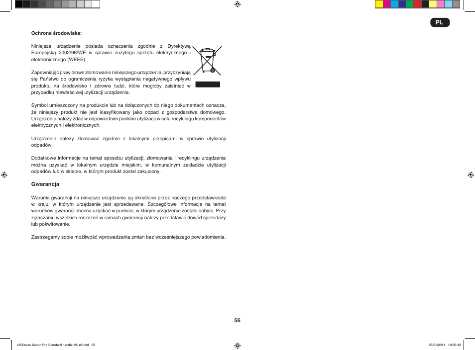 Hoover XARION-XARION PRO TXP 1510 019 User Manual | Page 58 / 66
