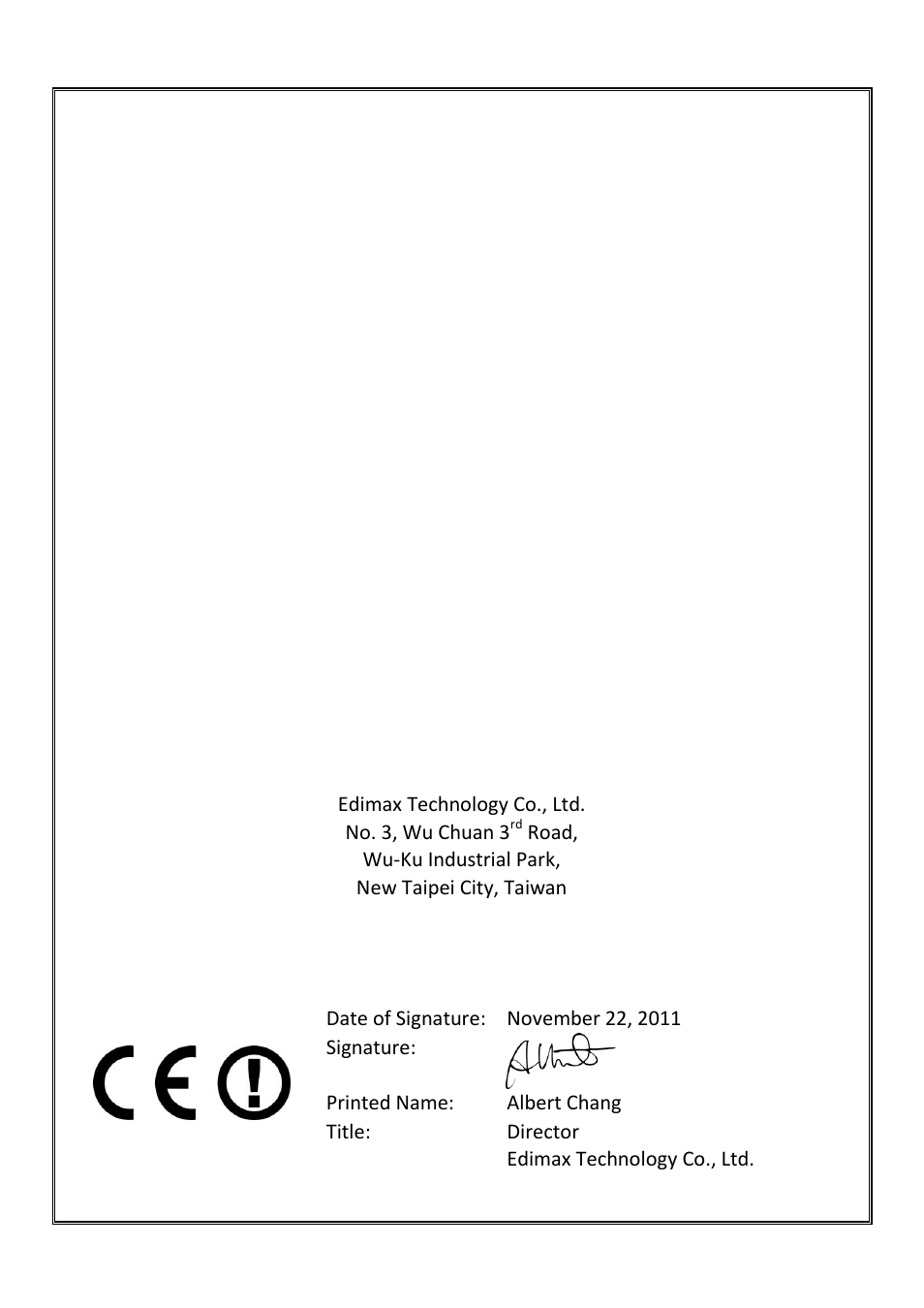 Declaration of conformity | Edimax Technology EW-7303 APn V2 User Manual | Page 14 / 18