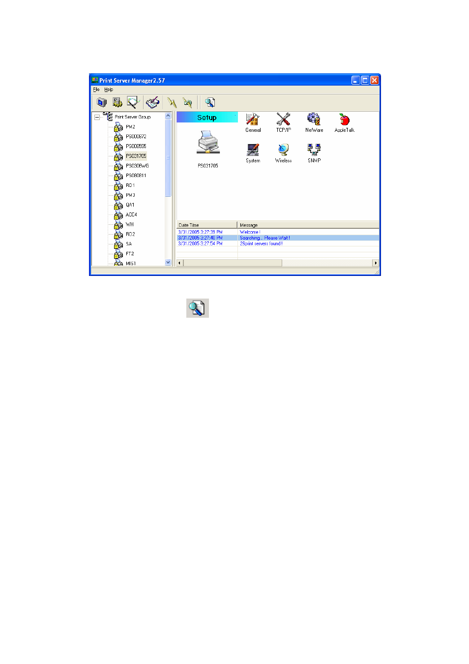 2 search for all avai lable pr int server | Edimax Technology PS-1206P User Manual | Page 45 / 86