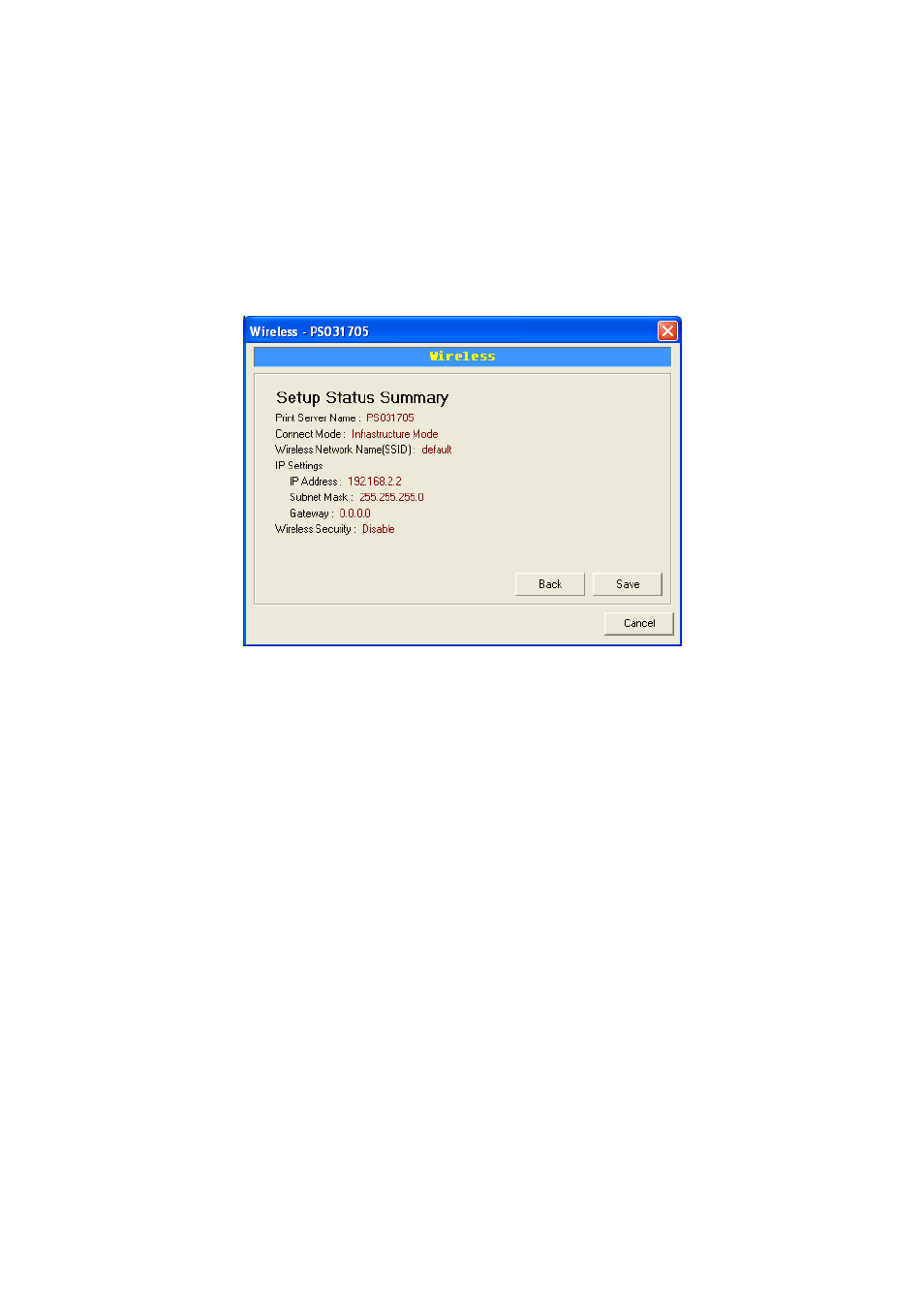Click “save” to sa ve t he wireless configuration | Edimax Technology PS-1206P User Manual | Page 61 / 86