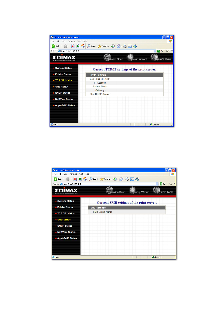 3 tcp/ip, 4 smb, 3 tcp/ip 8.3.4 sm b | 4 sm b | Edimax Technology PS-1206P User Manual | Page 69 / 86
