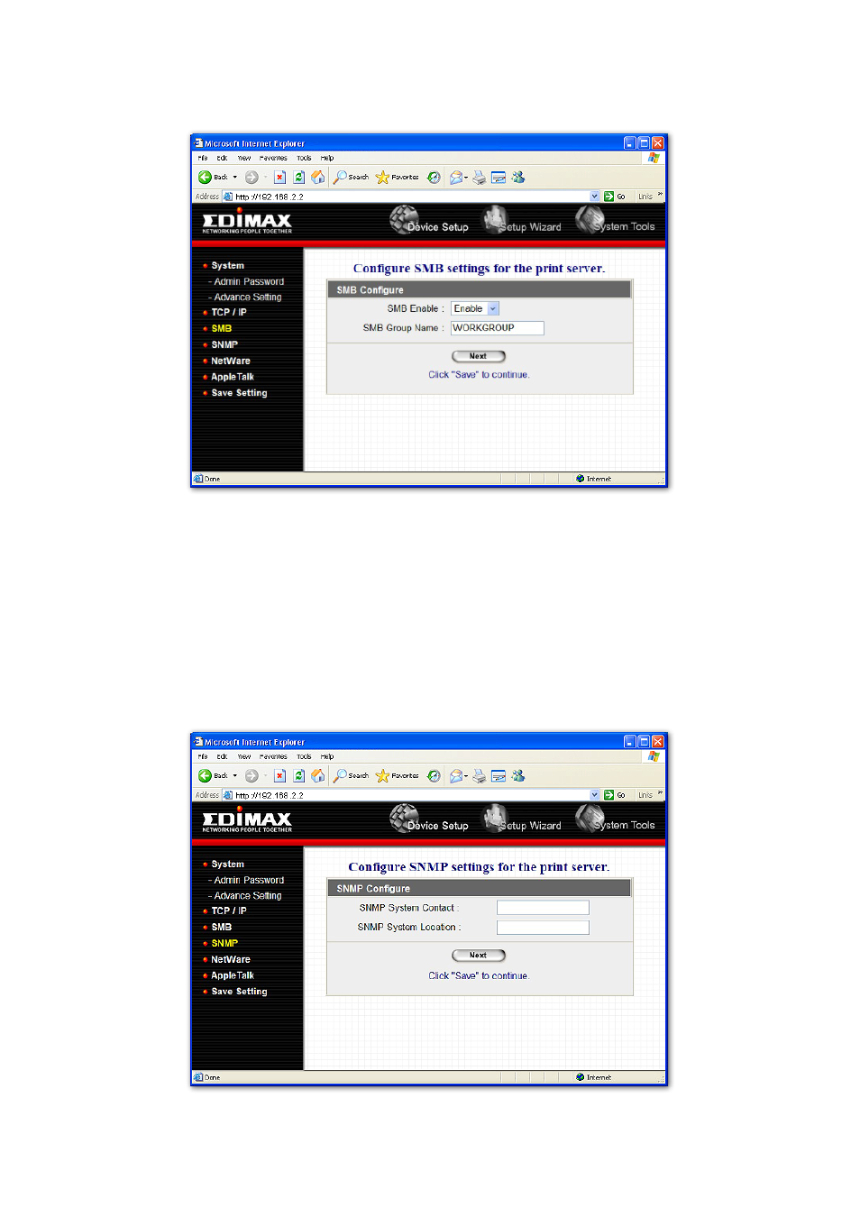 4 smb, 5 snmp, 4 sm b 8.4.5 snm p | 4 sm b, 5 snm p | Edimax Technology PS-1206P User Manual | Page 74 / 86