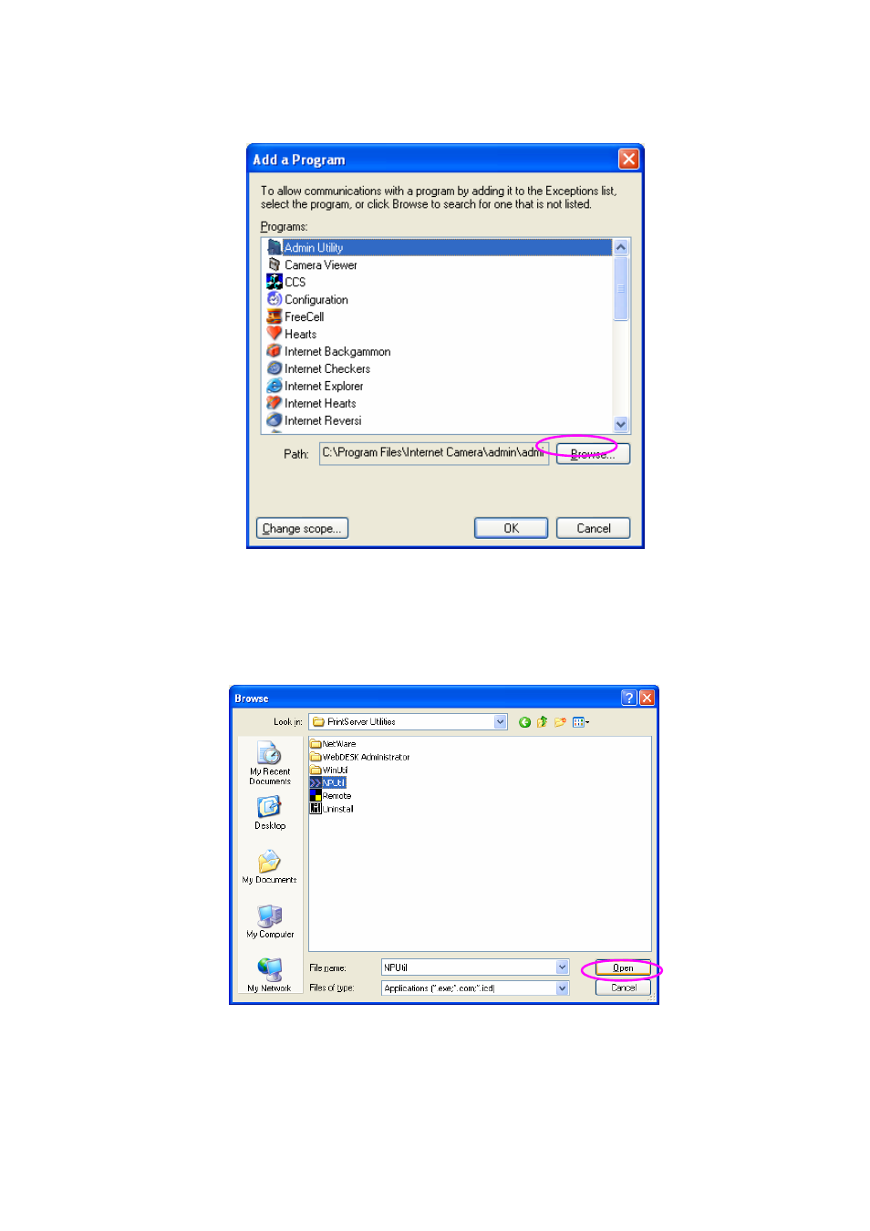 Step5. click “browse ” to add a ne w prog ram | Edimax Technology PS-1206P User Manual | Page 85 / 86