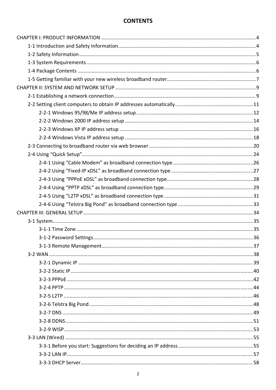 Edimax Technology BR-6428nS User Manual | Page 3 / 127