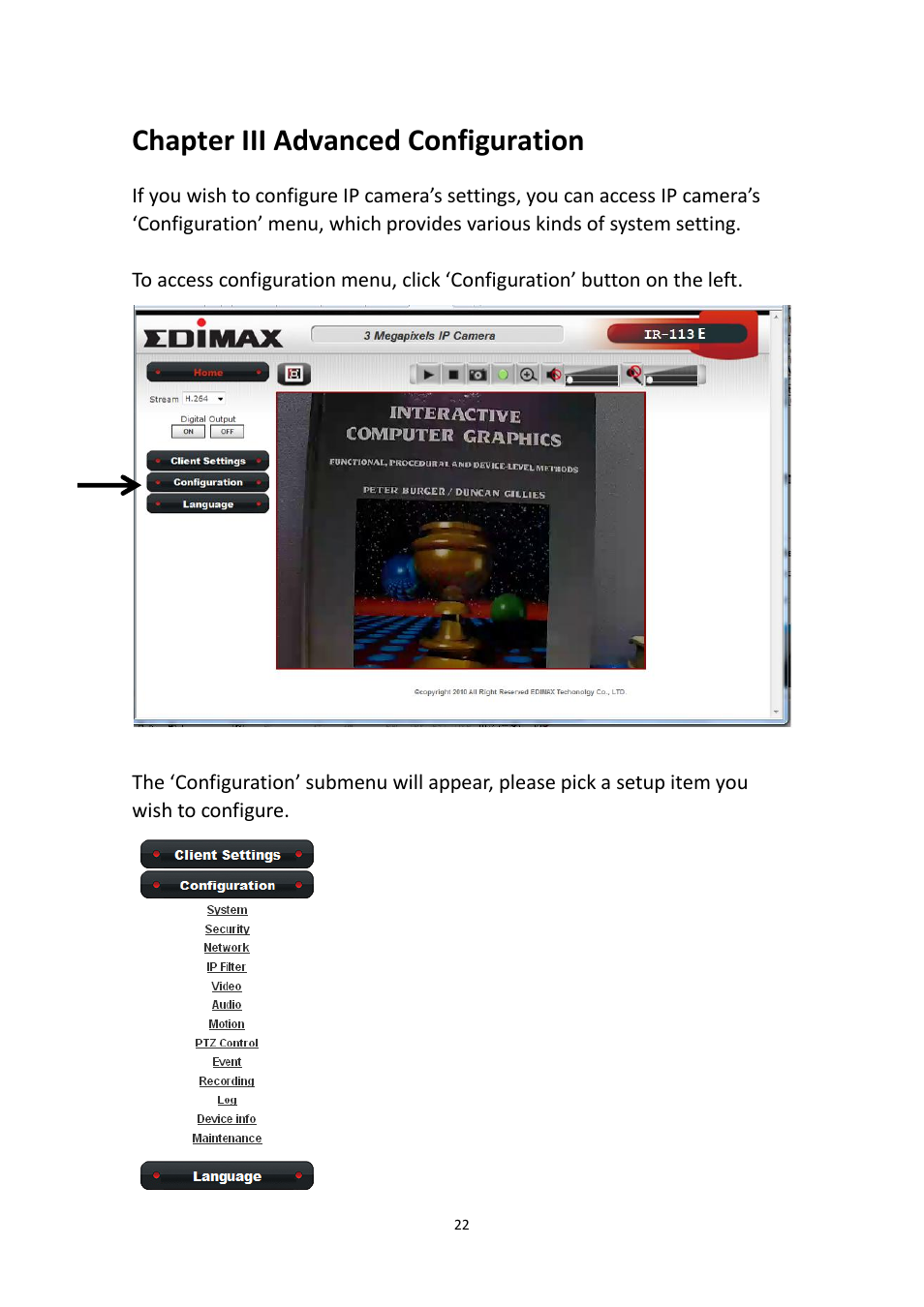 Chapter iii advanced configuration | Edimax Technology IR-123E User Manual | Page 25 / 73