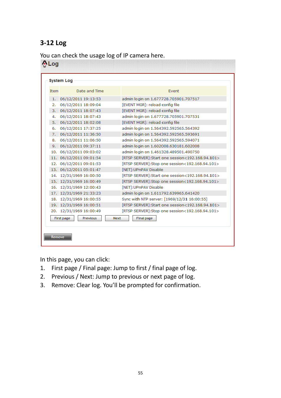 12 log | Edimax Technology IR-123E User Manual | Page 58 / 73