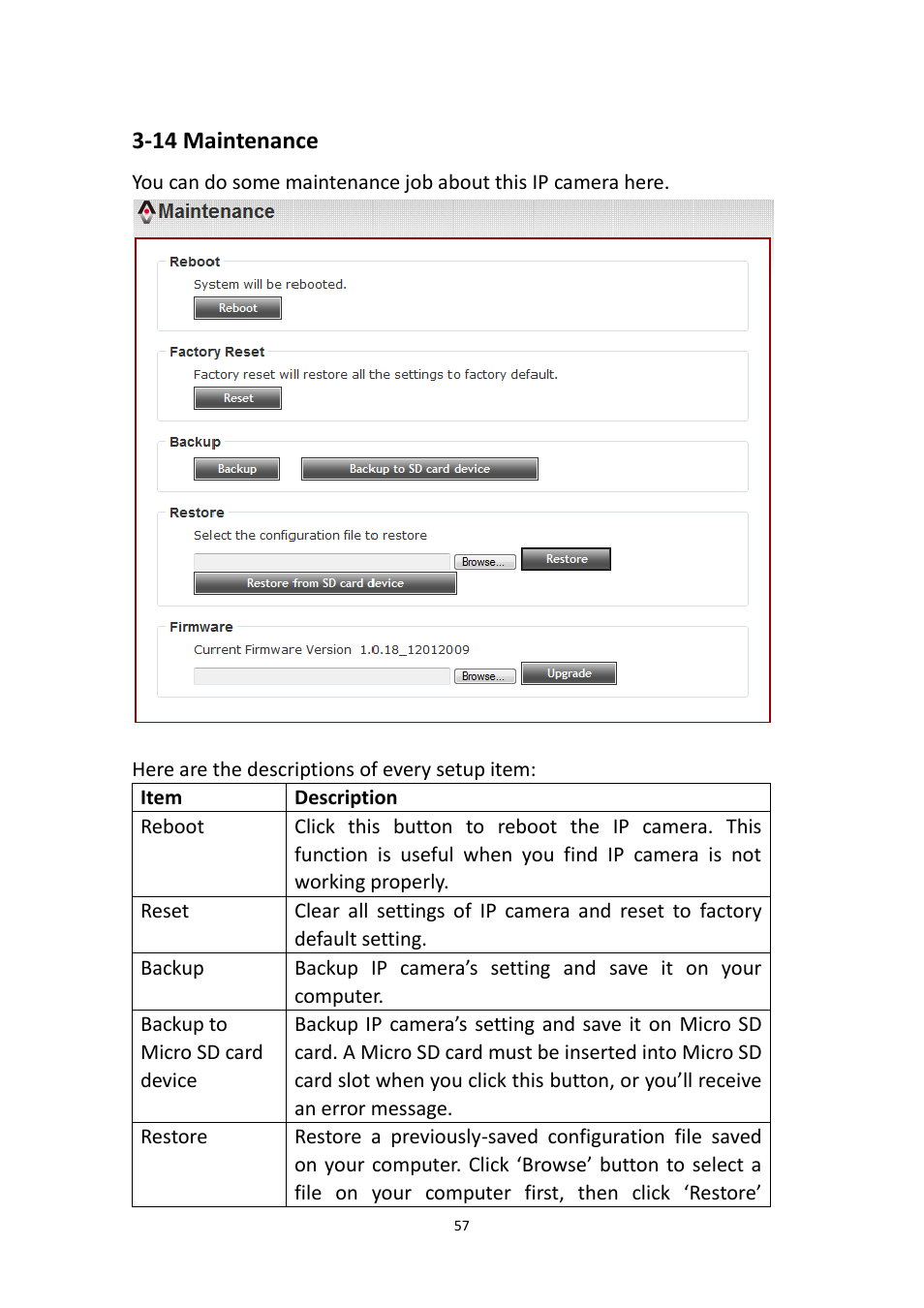 14 maintenance | Edimax Technology IR-123E User Manual | Page 60 / 73