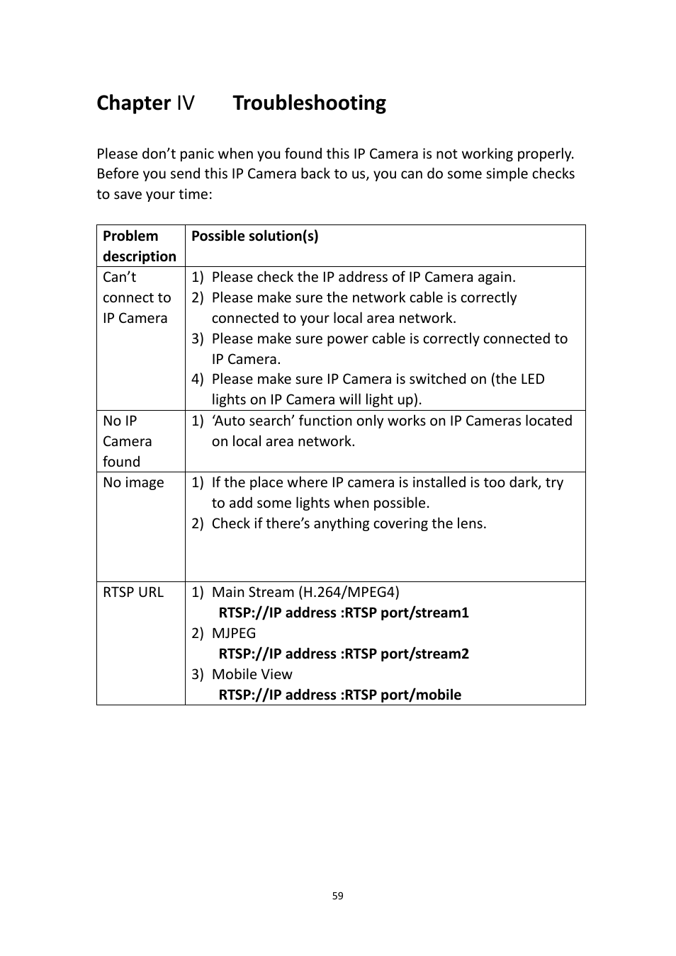 Chapter iv, Troubleshooting, Chapter iv troubleshooting | Edimax Technology IR-123E User Manual | Page 62 / 73