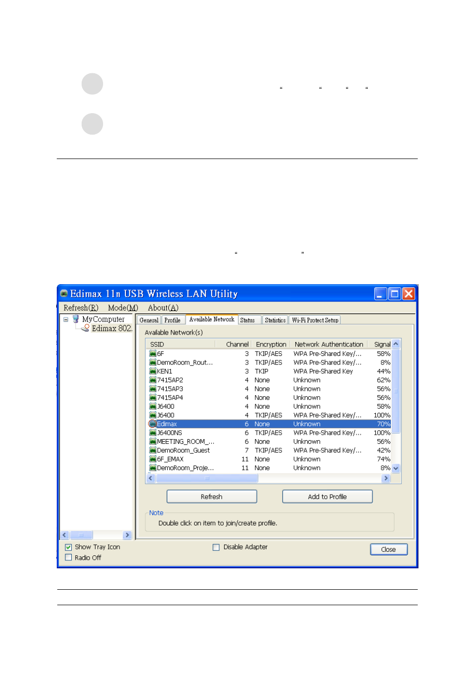 Available network | Edimax Technology EW-7622UMn User Manual | Page 24 / 47