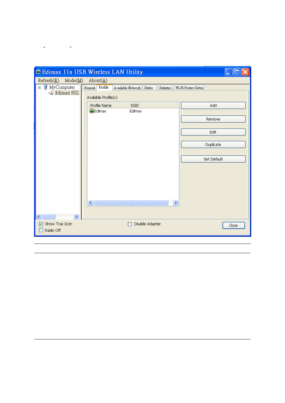 Profile, 1 configure the profile | Edimax Technology EW-7622UMn User Manual | Page 27 / 47