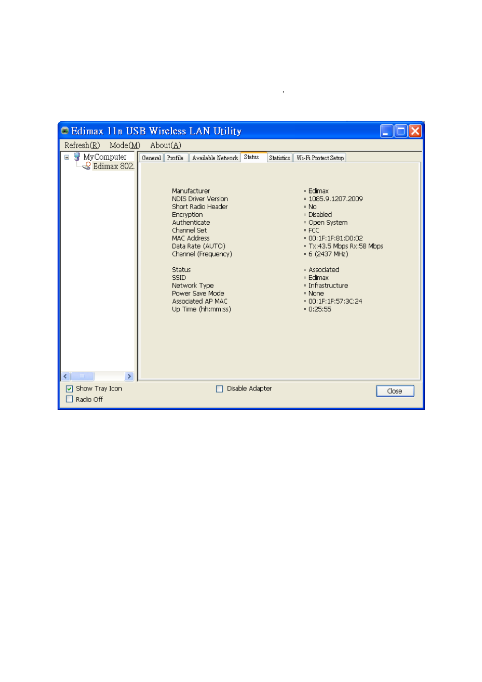 Status | Edimax Technology EW-7622UMn User Manual | Page 32 / 47