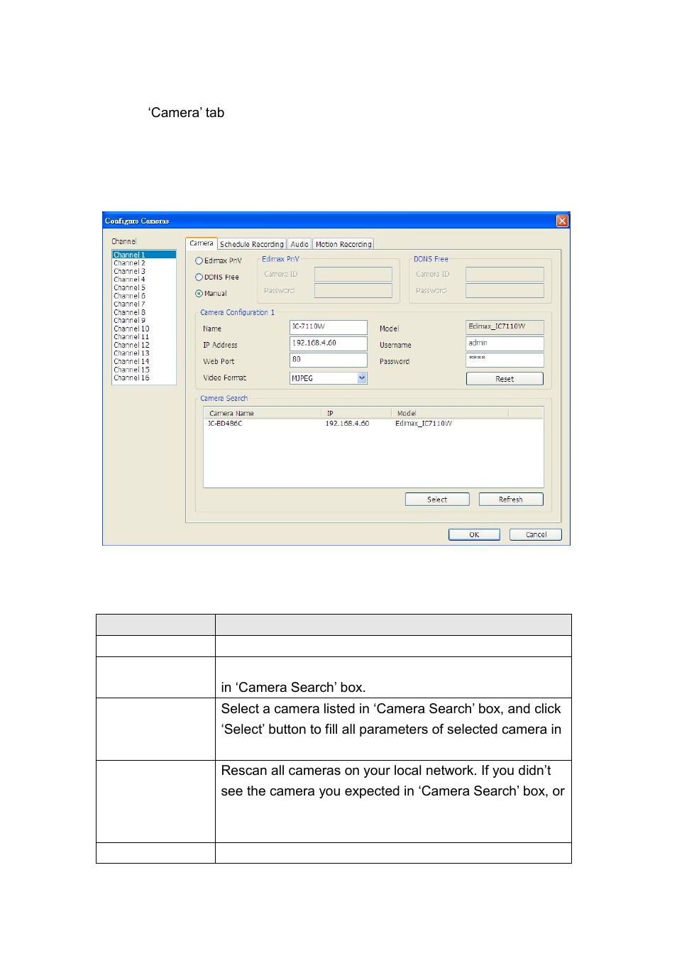 1 ‘camera’ tab | Edimax Technology IC-7110W User Manual | Page 99 / 172