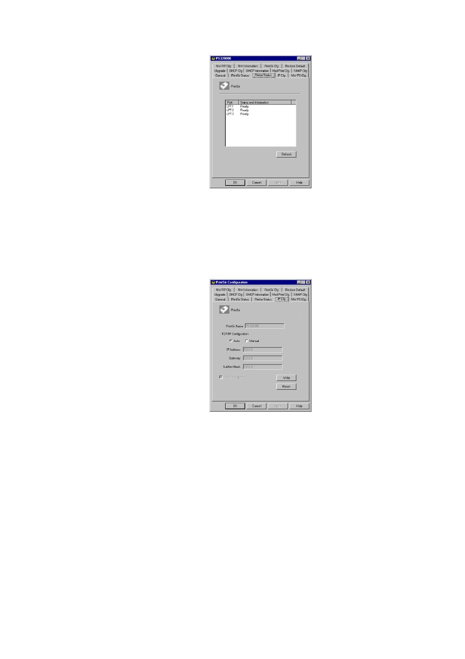 Ip cfg - ip address configuration, Nw ps cfg - netware print server configuration, 5 ip cfg - ip address configuration | 6 nw ps cfg - netware print server configuration | Edimax Technology PS-3103P User Manual | Page 82 / 111
