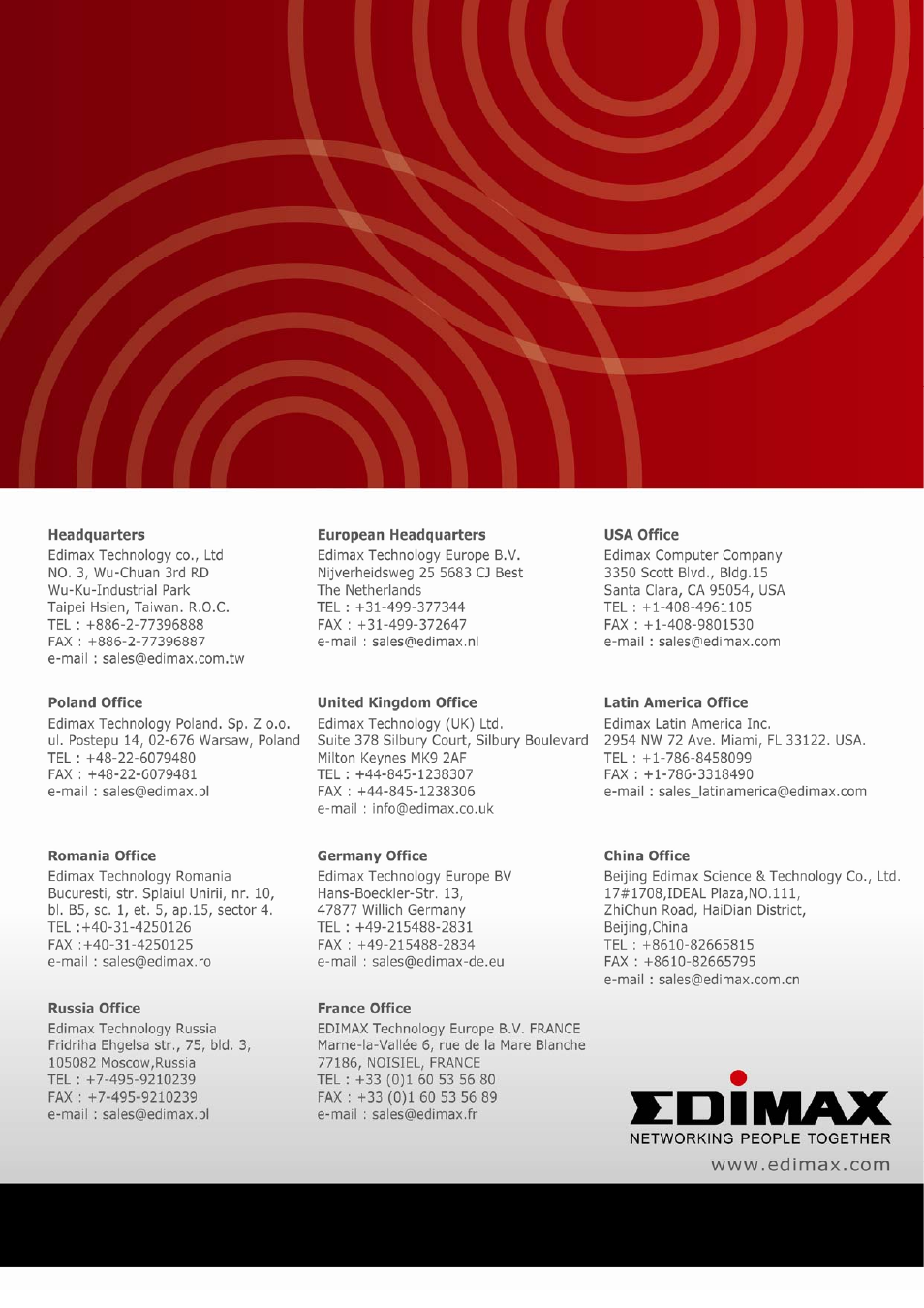 Edimax Technology HP-2001AV User Manual | Page 21 / 21