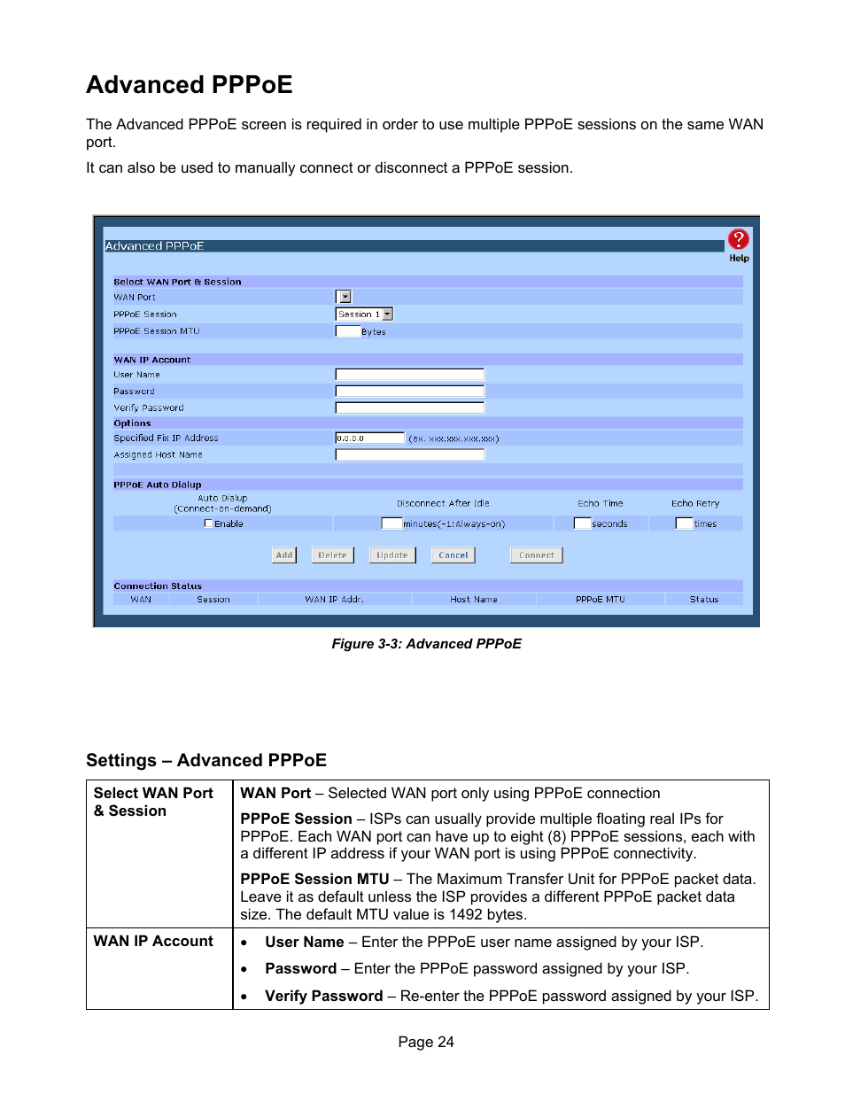 Advanced pppoe | Edimax Technology ER-1088 User Manual | Page 28 / 97