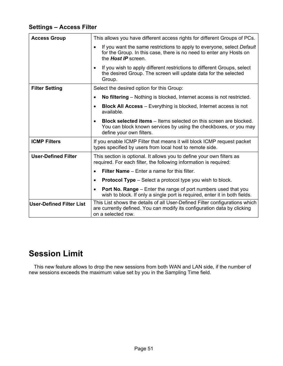 Session limit | Edimax Technology ER-1088 User Manual | Page 55 / 97