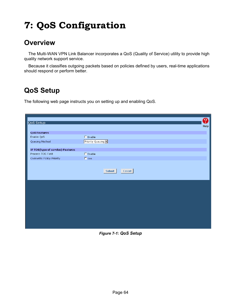 Qos configuration, Overview, Qos setup | Edimax Technology ER-1088 User Manual | Page 68 / 97