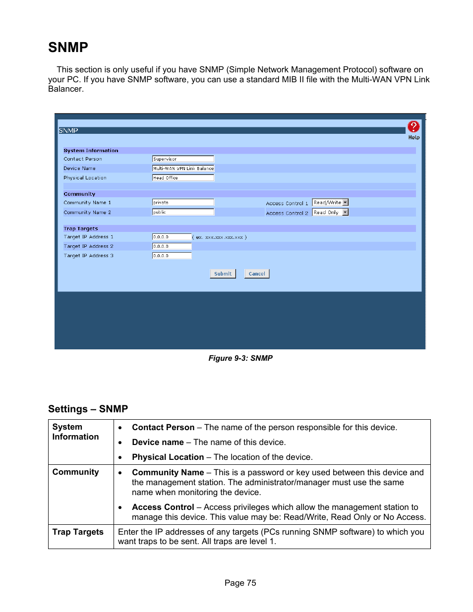 Snmp | Edimax Technology ER-1088 User Manual | Page 79 / 97