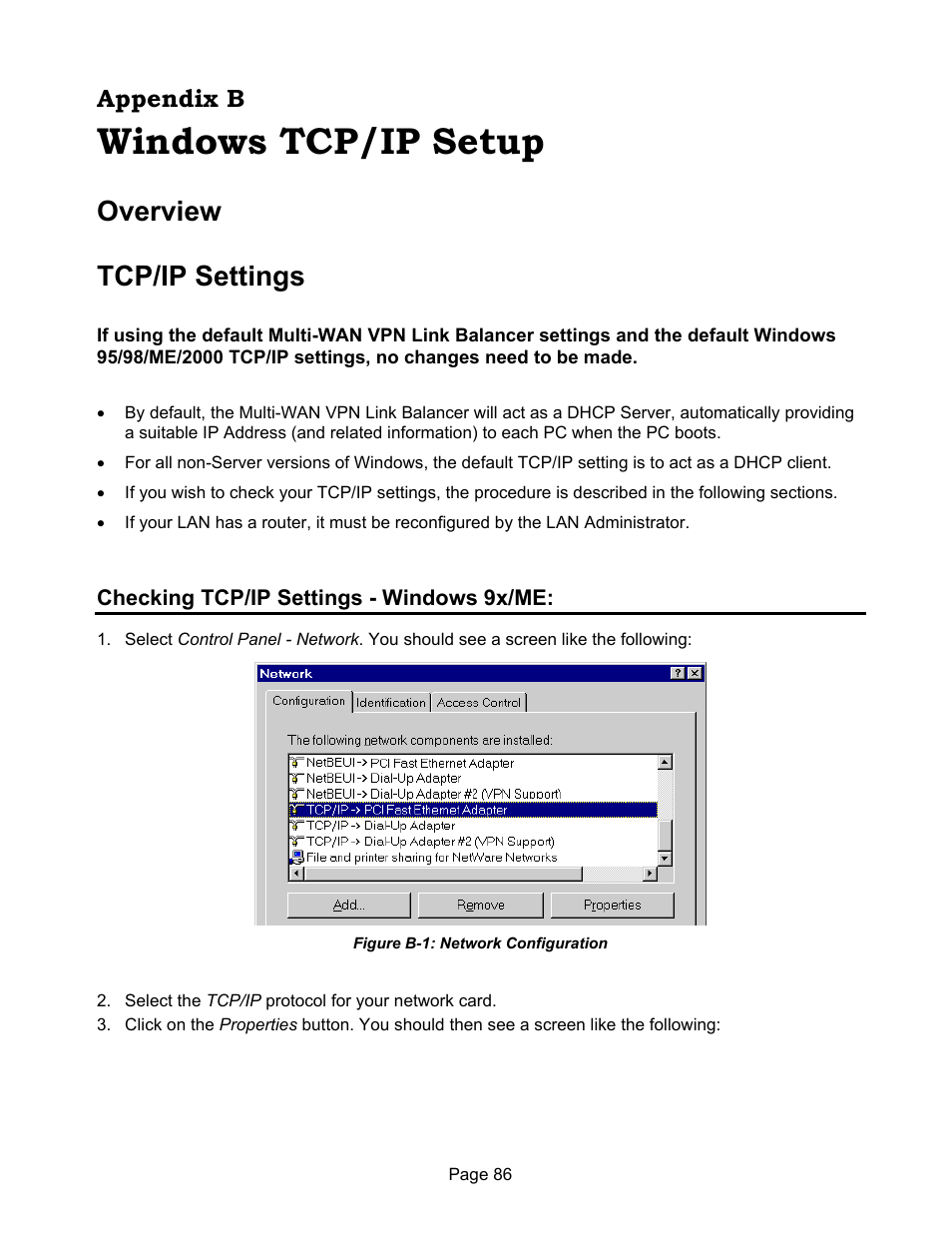 Windows tcp/ip setup, Overview tcp/ip settings | Edimax Technology ER-1088 User Manual | Page 90 / 97