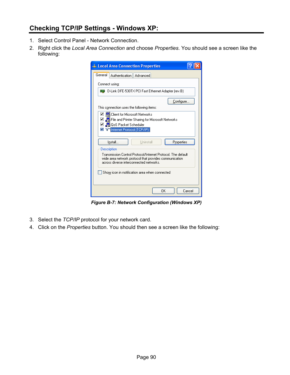 Checking tcp/ip settings - windows xp | Edimax Technology ER-1088 User Manual | Page 94 / 97