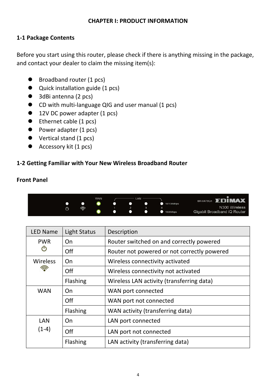 Edimax Technology BR-6478Gn User Manual | Page 5 / 80