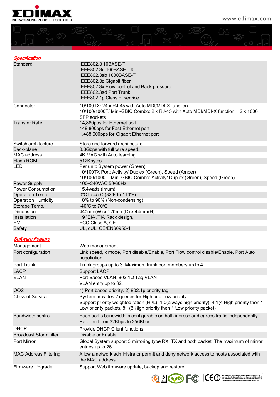 Edimax Technology ES-5226RS User Manual | Page 2 / 3
