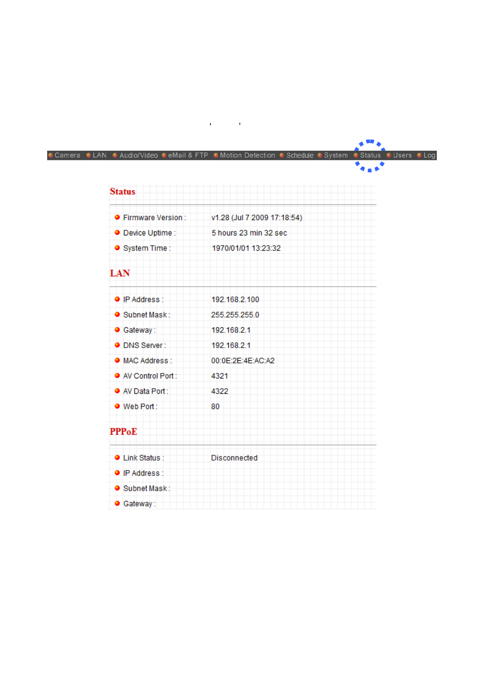 8 status | Edimax Technology IC-3010 User Manual | Page 60 / 109