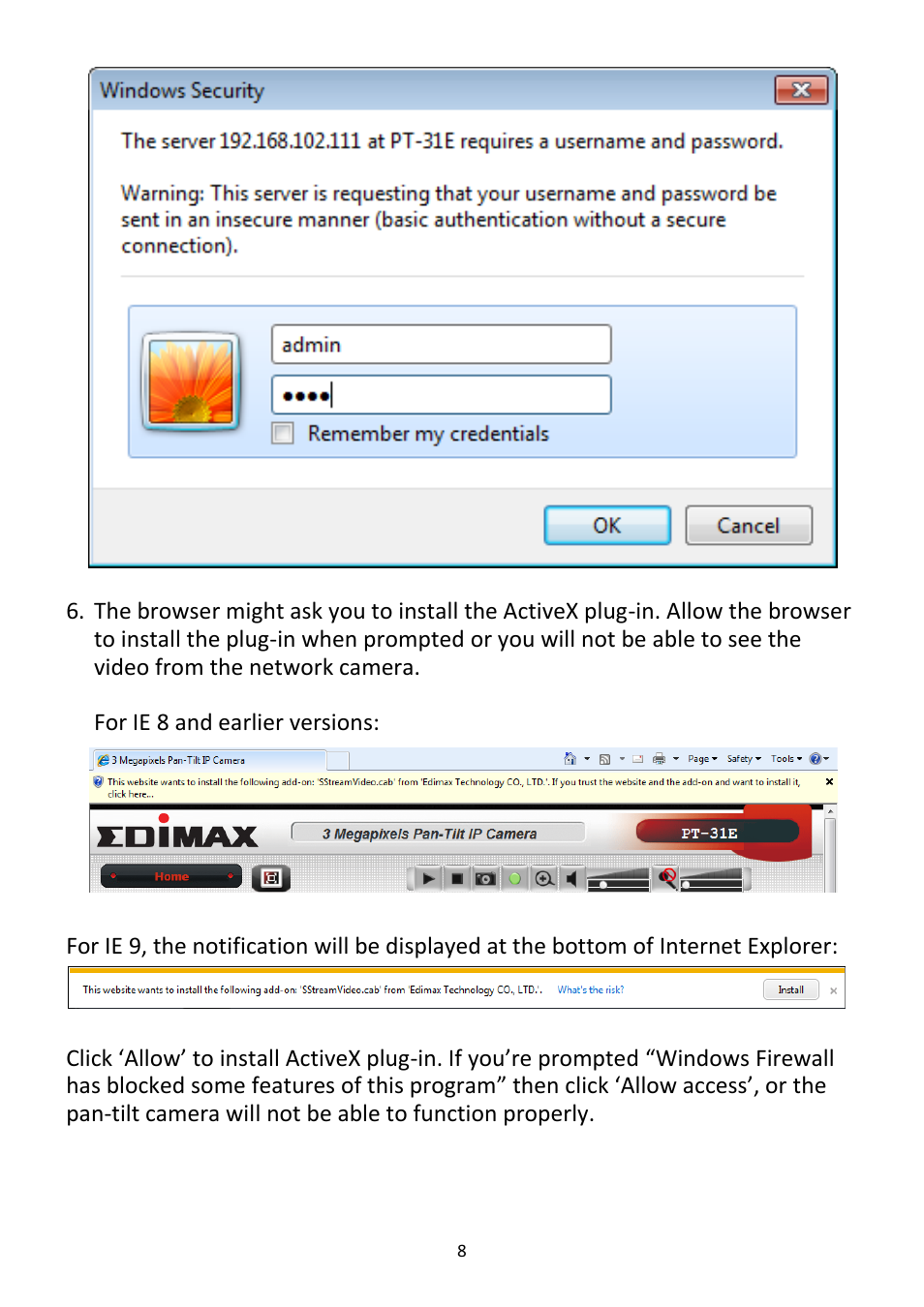 Edimax Technology PT-31W User Manual | Page 9 / 20