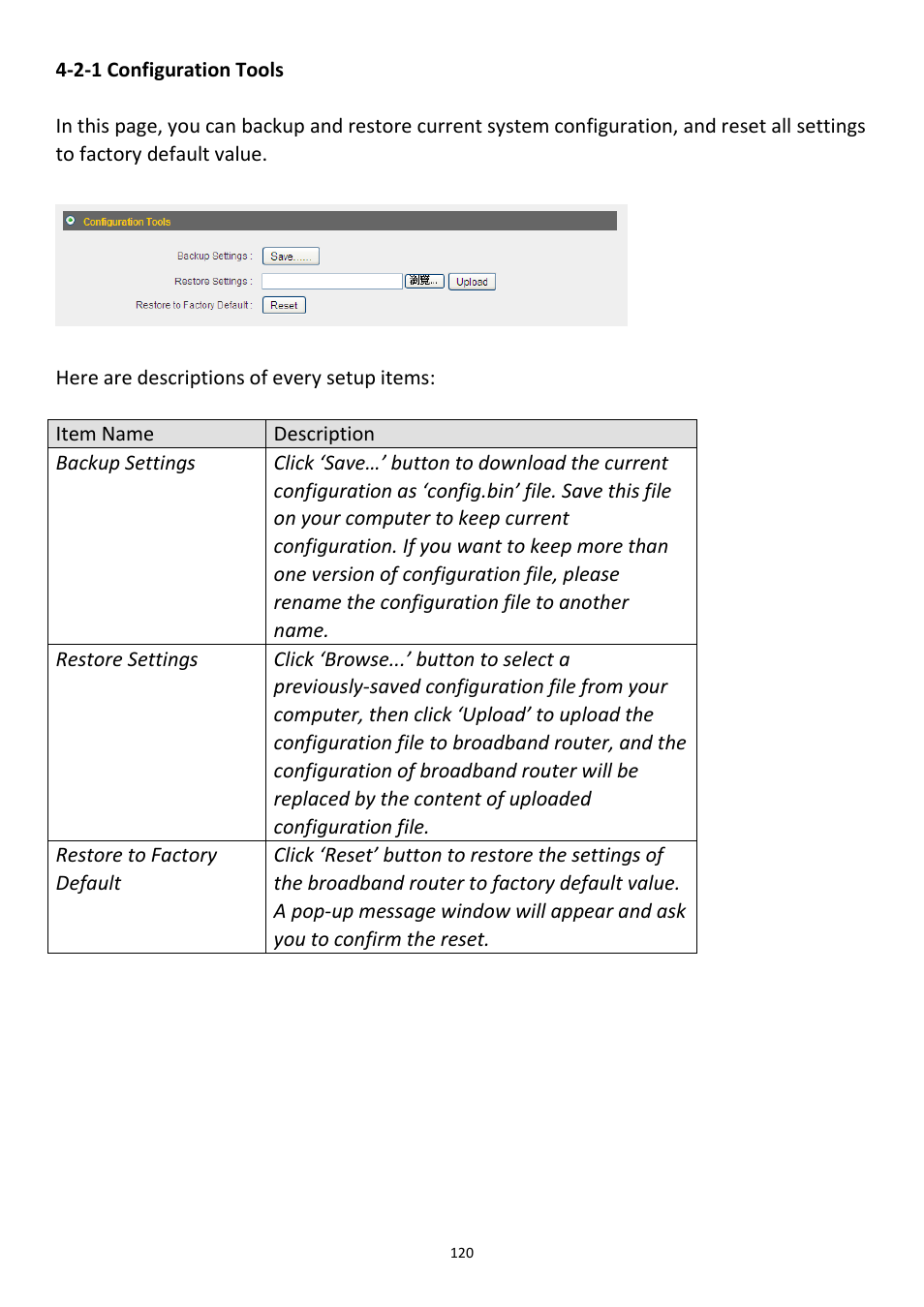 2-1 configuration tools | Edimax Technology 3G-6218n User Manual | Page 121 / 125