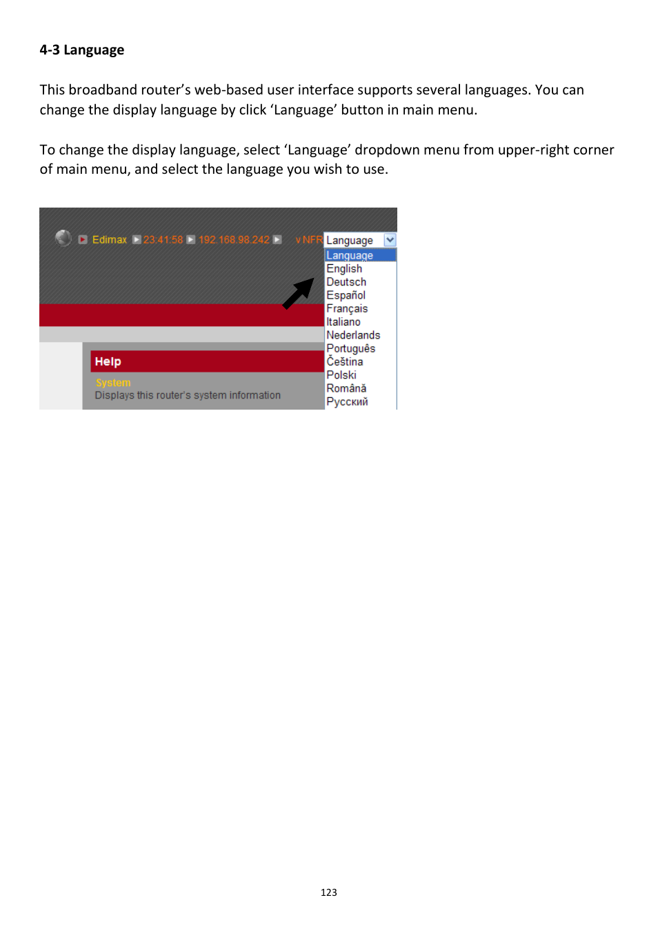 3 language | Edimax Technology 3G-6218n User Manual | Page 124 / 125
