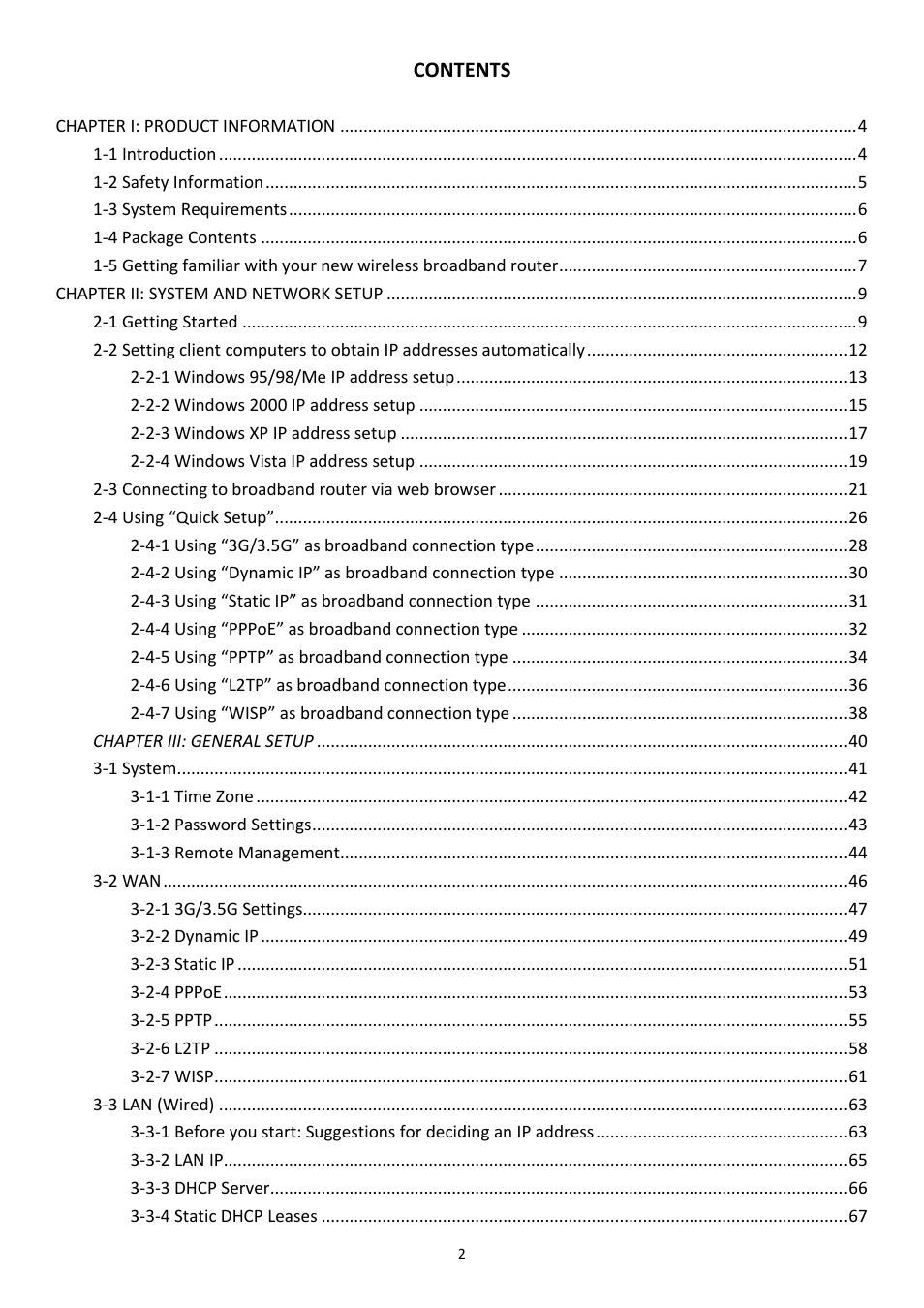 Edimax Technology 3G-6218n User Manual | Page 3 / 125
