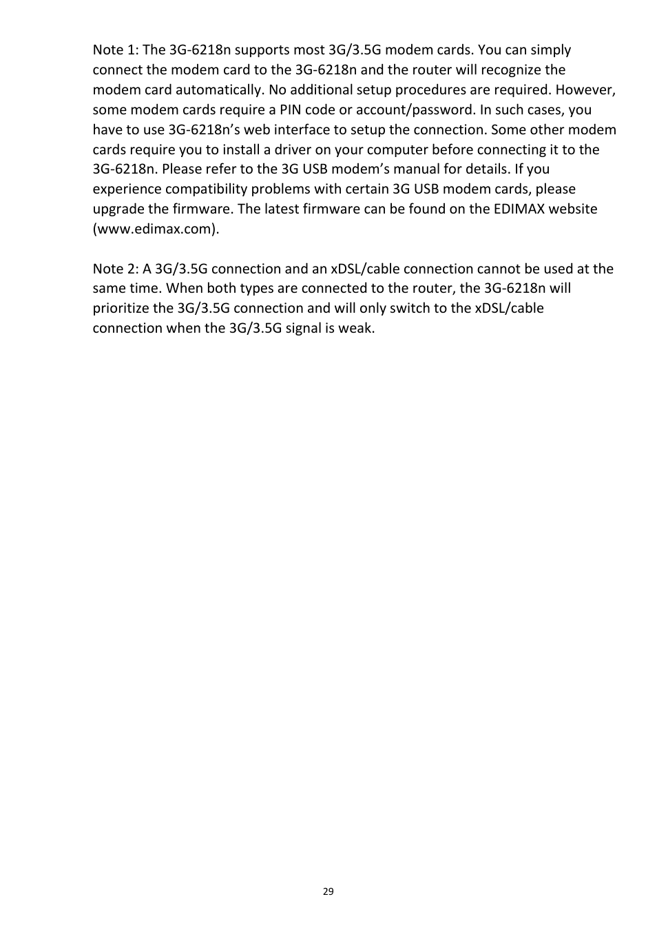 Edimax Technology 3G-6218n User Manual | Page 30 / 125