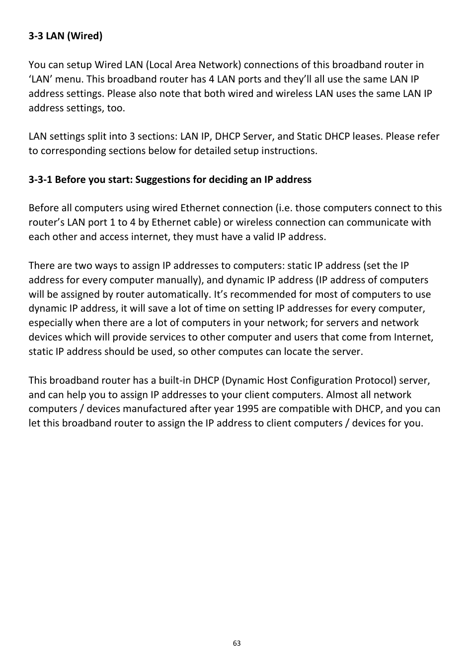 3 lan (wired) | Edimax Technology 3G-6218n User Manual | Page 64 / 125