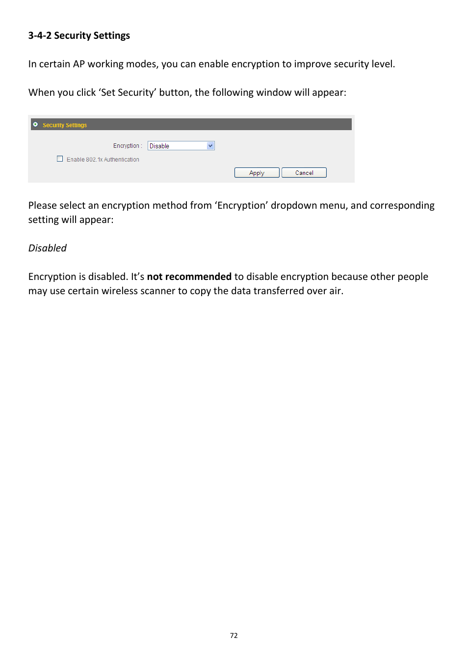 4-2 security settings | Edimax Technology 3G-6218n User Manual | Page 73 / 125