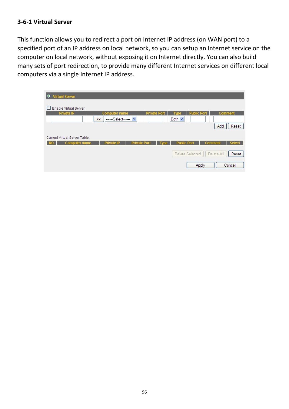 6-1 virtual server | Edimax Technology 3G-6218n User Manual | Page 97 / 125