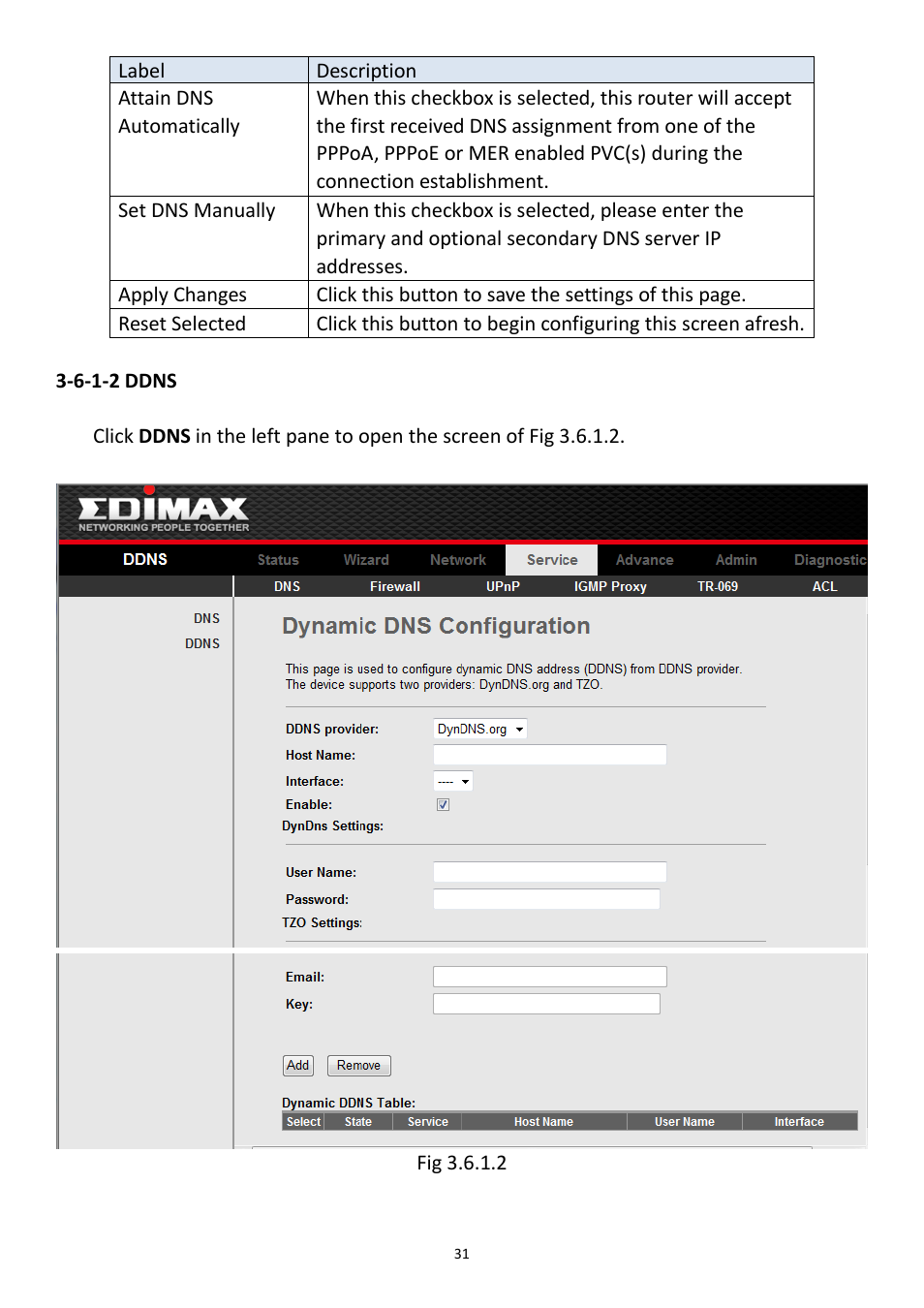 6-1-2 ddns | Edimax Technology AR-7211B User Manual | Page 32 / 61