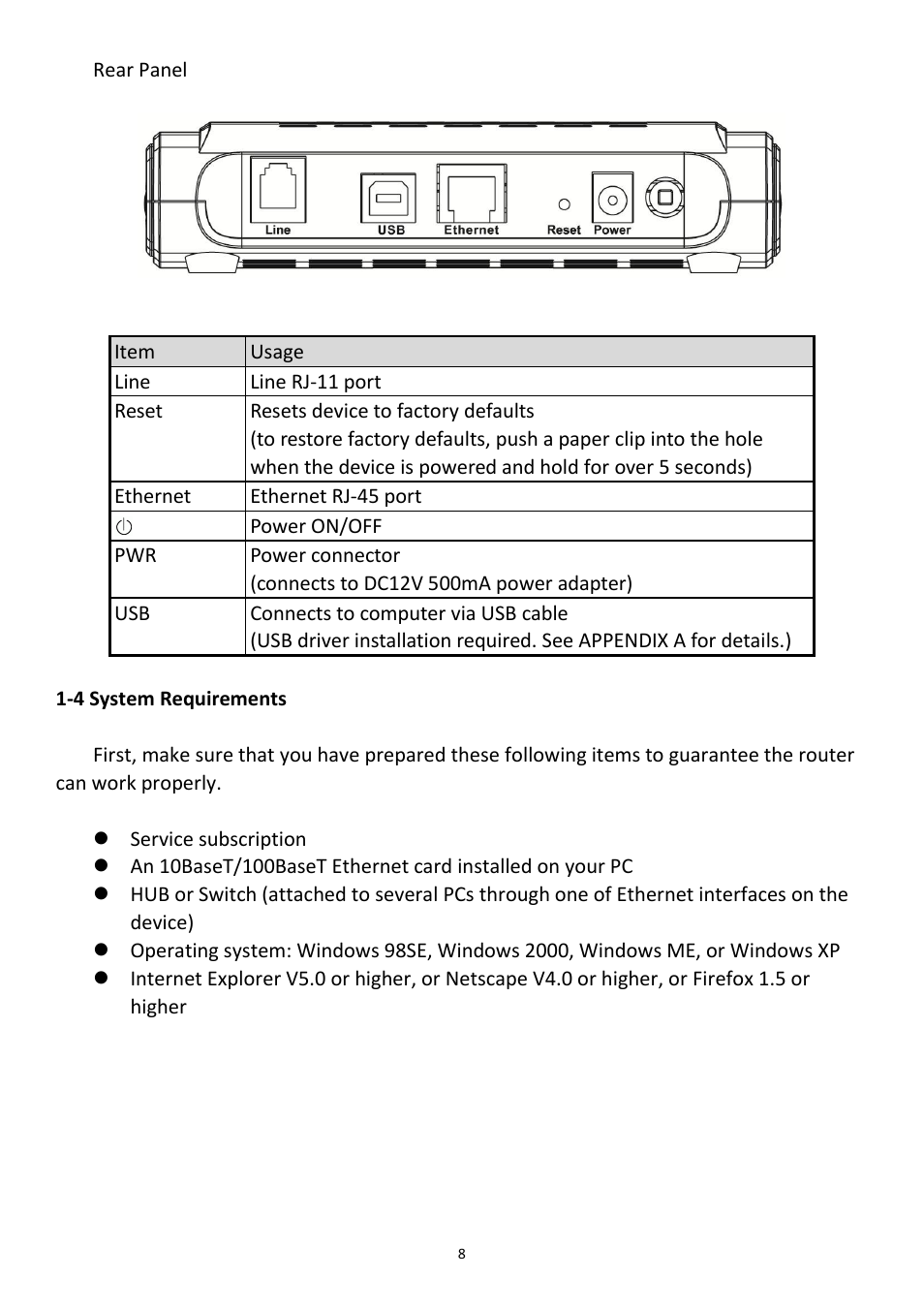 4 system requirements | Edimax Technology AR-7211B User Manual | Page 9 / 61