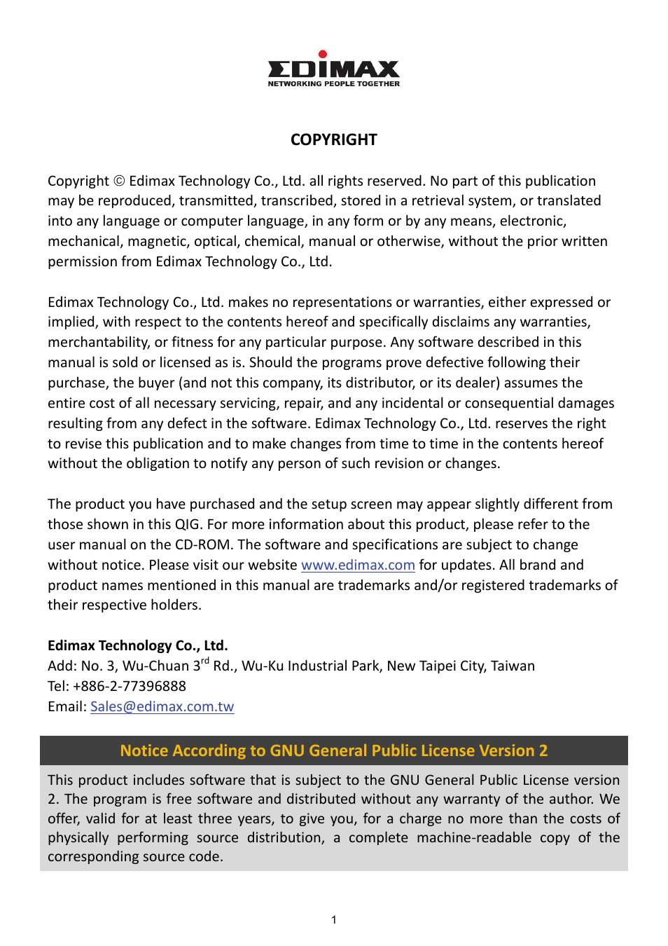 Edimax Technology AR-7267WnB User Manual | Page 2 / 16